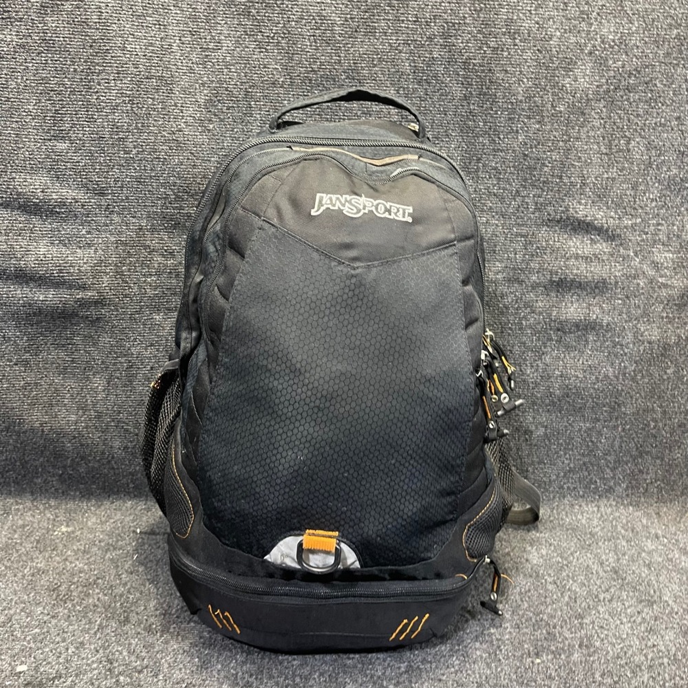 JanSport Boost XL 17" Laptop Backpack Black + Orange Accents Work School Daypack